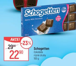 Čokoláda Schogetten Trumpf