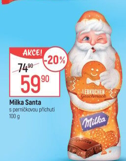 Čokoládový Santa Milka