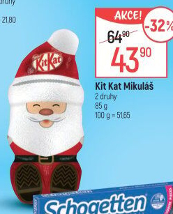 Mikuláš Kit Kat Nestlé
