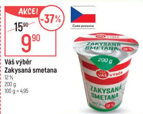 Zakysaná smetana 12% Váš Výběr