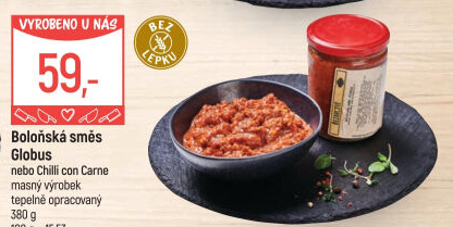 Chilli con carne ve skle Globus
