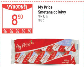 Smetánky do kávy My Price