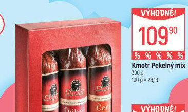 Balení pekelný mix klobás Kmotr