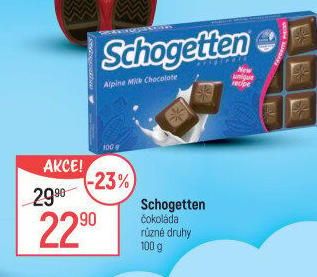 Čokoláda Schogetten Trumpf