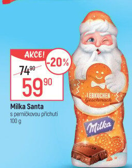 Čokoládový Santa Milka