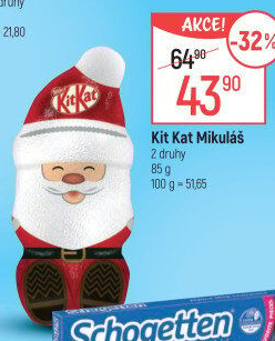 Mikuláš Kit Kat Nestlé