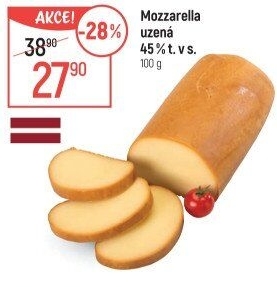 Sýr Mozzarella cihla uzená 45%