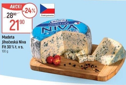 Sýr Niva Jihočeská Fit 30% Madeta