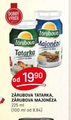 ZÁRUBOVA TATARKA, ZÁRUBOVA MAJONÉZA