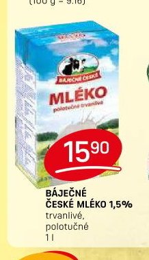 BÁJEČNÉ ČESKÉ MLÉKO 1,5%
