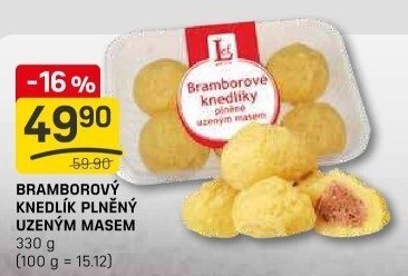 Knedlíky bramborové s uzeným masem Lef