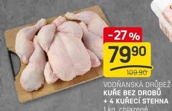 Kuře + 4 kuřecí stehna Vodňanské kuře