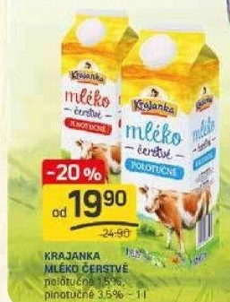 Mléko čerstvé Krajanka