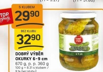 Okurky Dobrý Výběr
