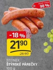 Párečky štýrské Steinex