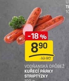 Párky kuřecí striptýzky Vodňanské kuře