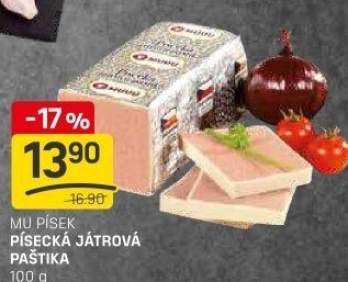 Paštika játrová písecká Maso uzeniny Písek