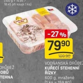Řízky kuřecí stehenní mražené Vodňanské kuře
