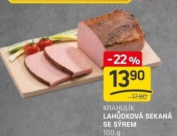 Sekaná lahůdková se sýrem Krahulík