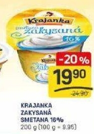 Smetana zakysaná Krajanka 16%