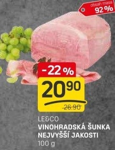Šunka vinohradská nejvyšší jakosti LE&