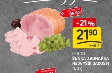 Šunka Zvonařka nejvyšší jakosti LE&