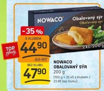 Sýr obalovaný mražený Nowaco