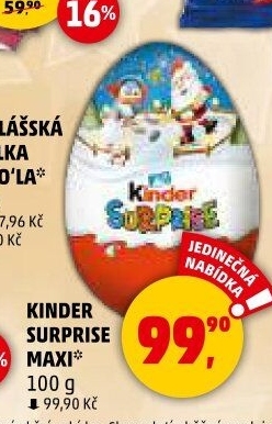 Čokoládové vajíčko s překvapením Maxi Kinder Surprise