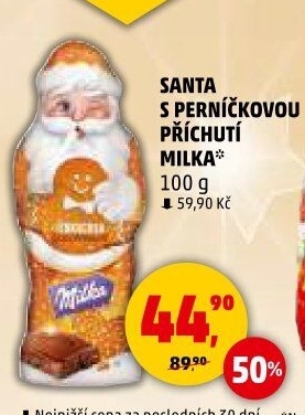 Čokoládový Santa Milka