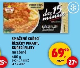 Kuřecí filety smažené mražené Vodňanské kuře