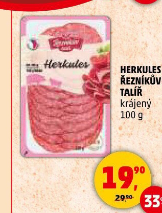 Salám Herkules Řezníkův talíř