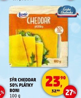 Sýr Cheddar 50% Boni