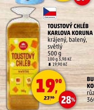 Toustový chléb Karlova Koruna