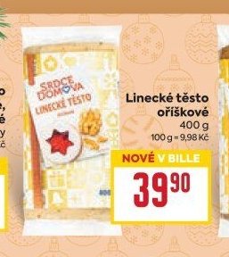 Linecké těsto oříškové
