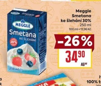 Meggle Smetana ke šlehání 30%
