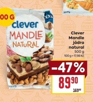 Clever Mandle jádra natural 500g