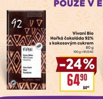Vivani Bio Hořká čokoláda 92%