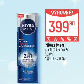 Krém pleťový pánský 2v1 Power Moisturiser Anti-Age Men Nivea