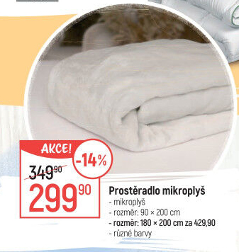 Prostěradlo mikroplyš