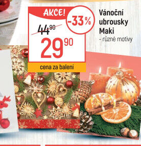 Ubrousky papírové vánoční