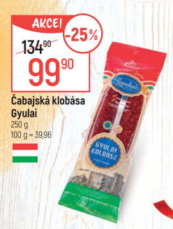 Čabajská klobása Gyulai
