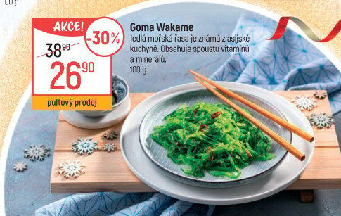 Mořské řasy Goma Wakame