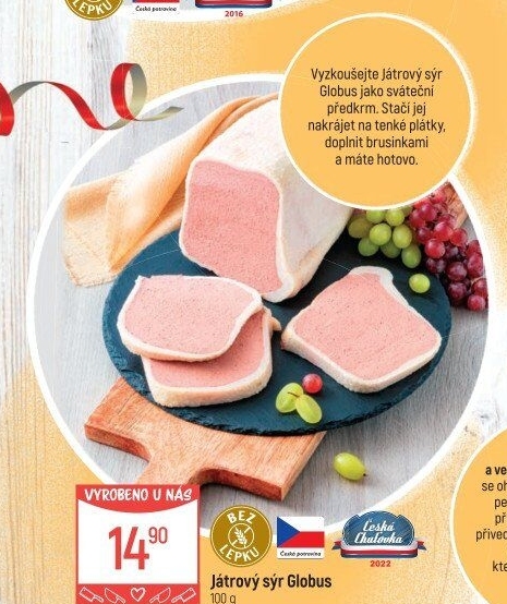 Paštika játrový sýr Globus