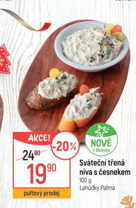 Pomazánka sváteční třená niva s česnekem