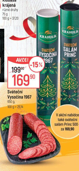 Salám sváteční vysočina 1967 Krahulík