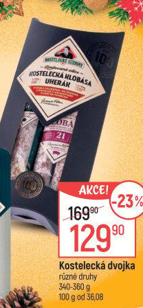 Salámy Vánoční kostelecká dvojka Kostelecké uzeniny
