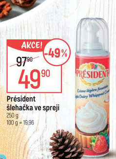Šlehačka ve spreji Président