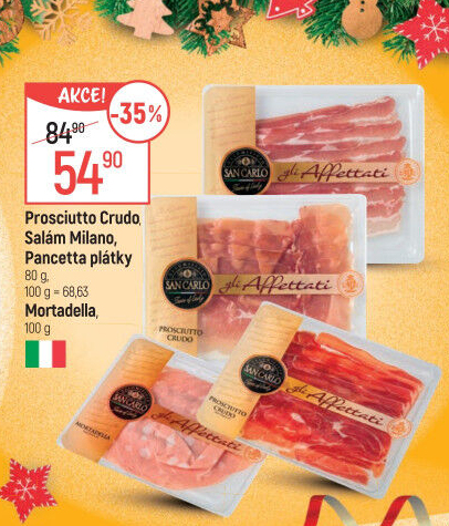 Šunka italská Prosciutto Crudo San Carlo