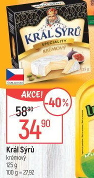 Sýr krémový Král Sýrů