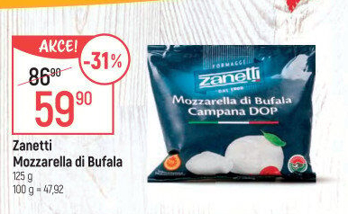 Sýr Mozzarella di Bufala Zanetti